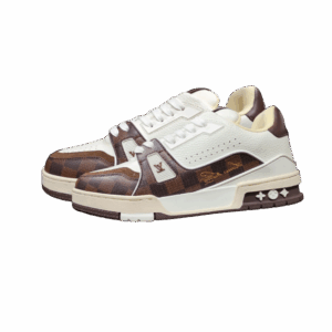 Alternative view of Louis Vuitton LV Trainer-Marrón moca y Balnco